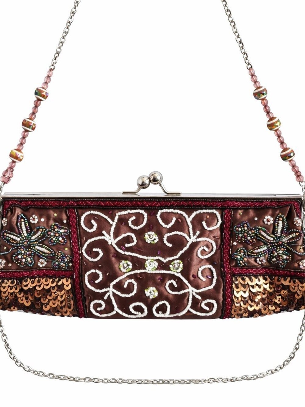 Cato Embellished Beaded Clutch w/ Dual Straps – EUC